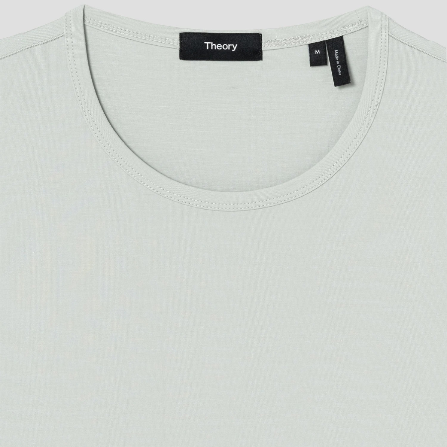 Theory Men Perform Jersey Perform Tee - Light Greenstone