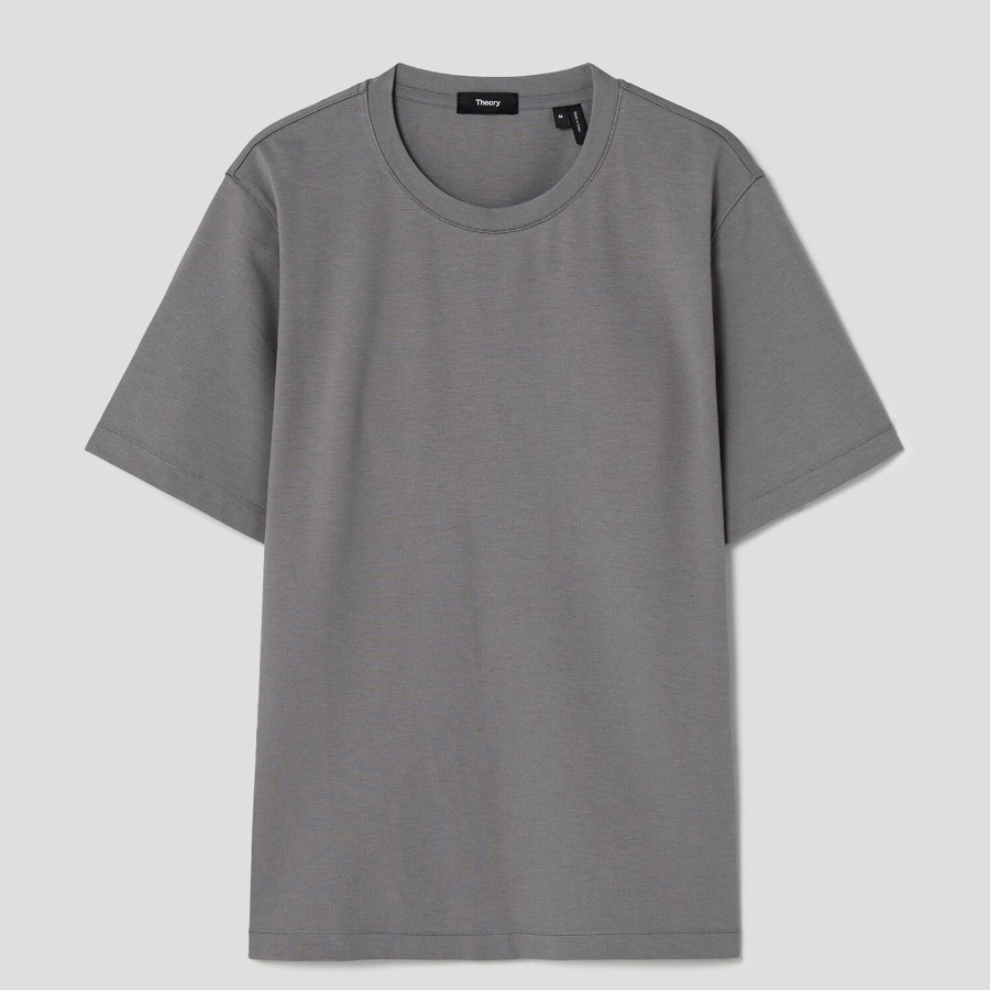 Theory Men Relay Jersey Ryder Tee - Soft Grey