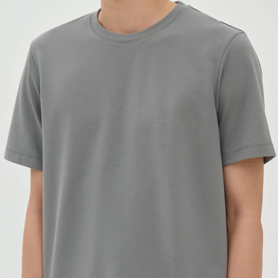 Theory Men Relay Jersey Ryder Tee - Soft Grey