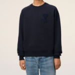 ami (Unisex) Adc Croche Sweatshirt – Navy Blue