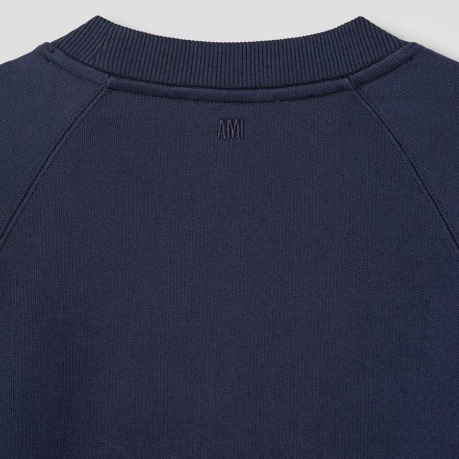 ami (Unisex) Adc Croche Sweatshirt – Navy Blue