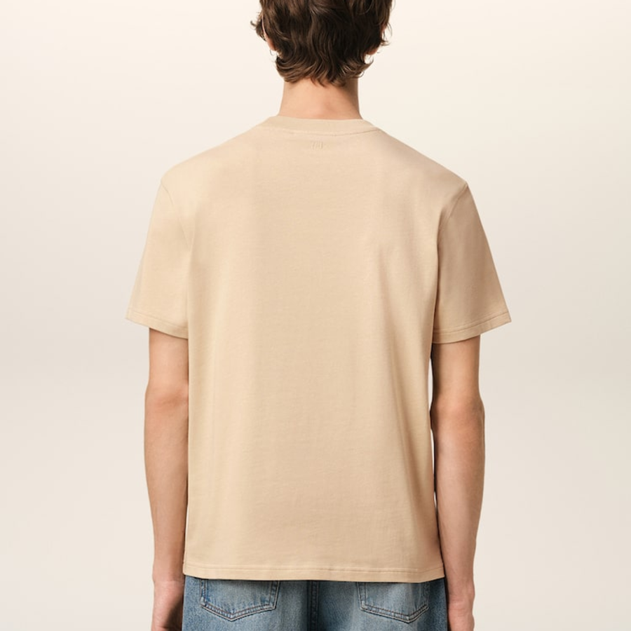 ami (Unisex) Embossed Adc T-shirt – Gingembre/725