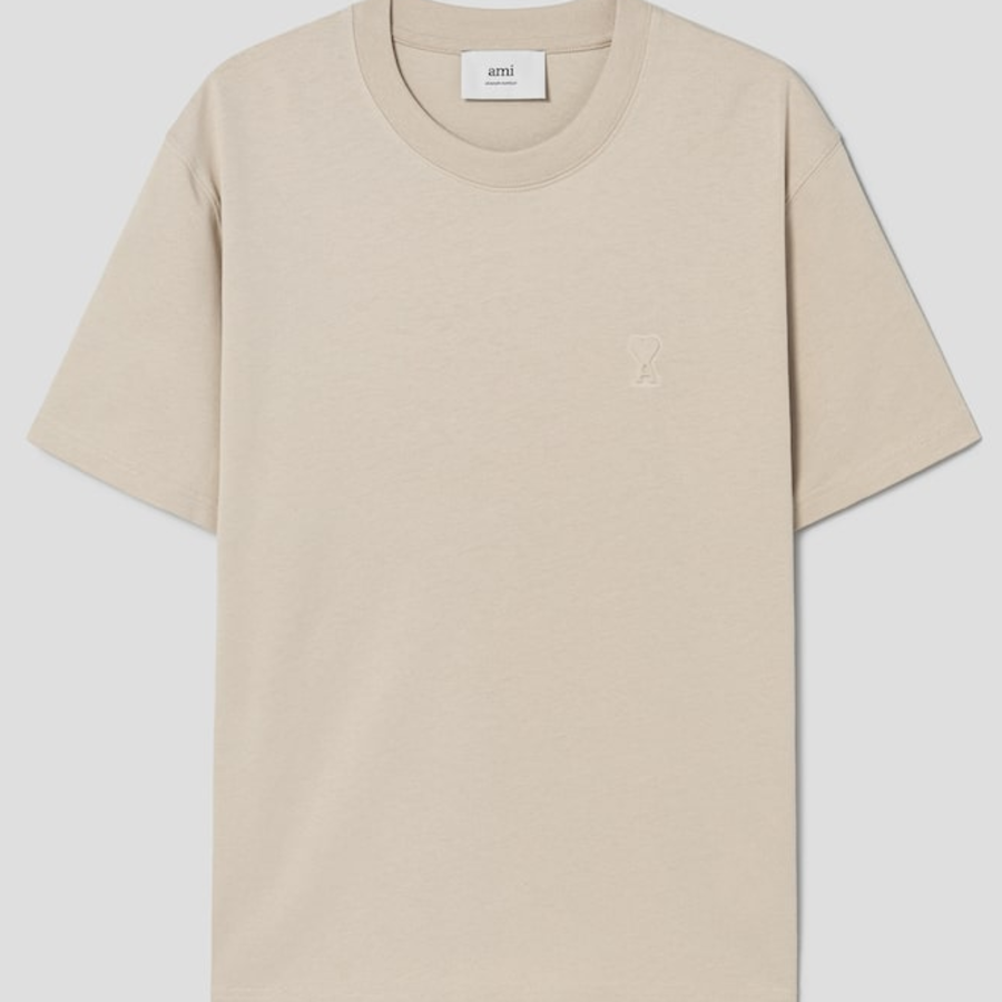 ami (Unisex) Embossed Adc T-shirt – Gingembre/725