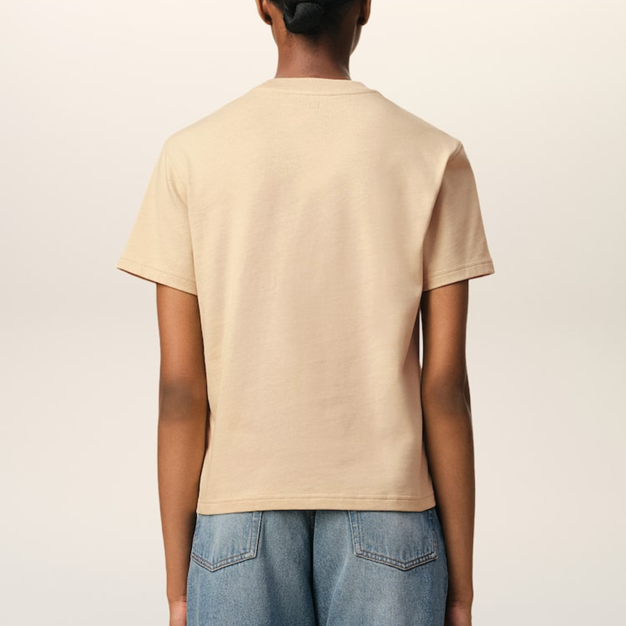 ami (Unisex) Embossed Adc T-shirt – Gingembre/725