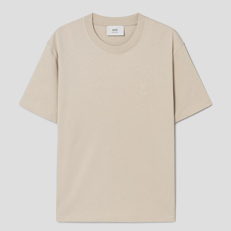 ami (Unisex) Embossed Adc T-shirt – Gingembre/725