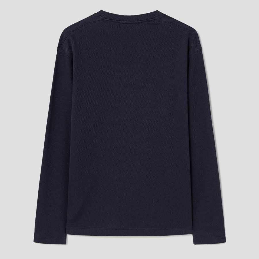 Theory Men Studio Jacquard Delroy Long Sleeve Tee — Baltic