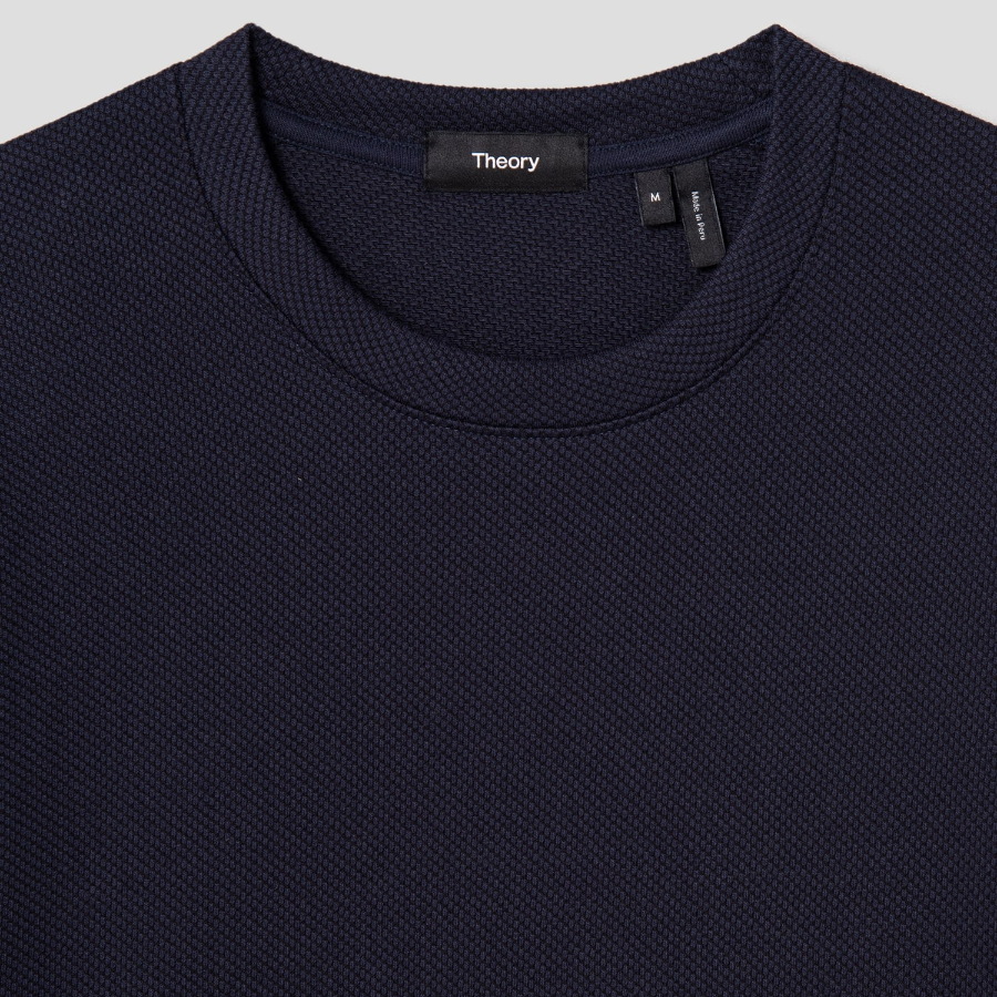 Theory Men Studio Jacquard Delroy Long Sleeve Tee — Baltic