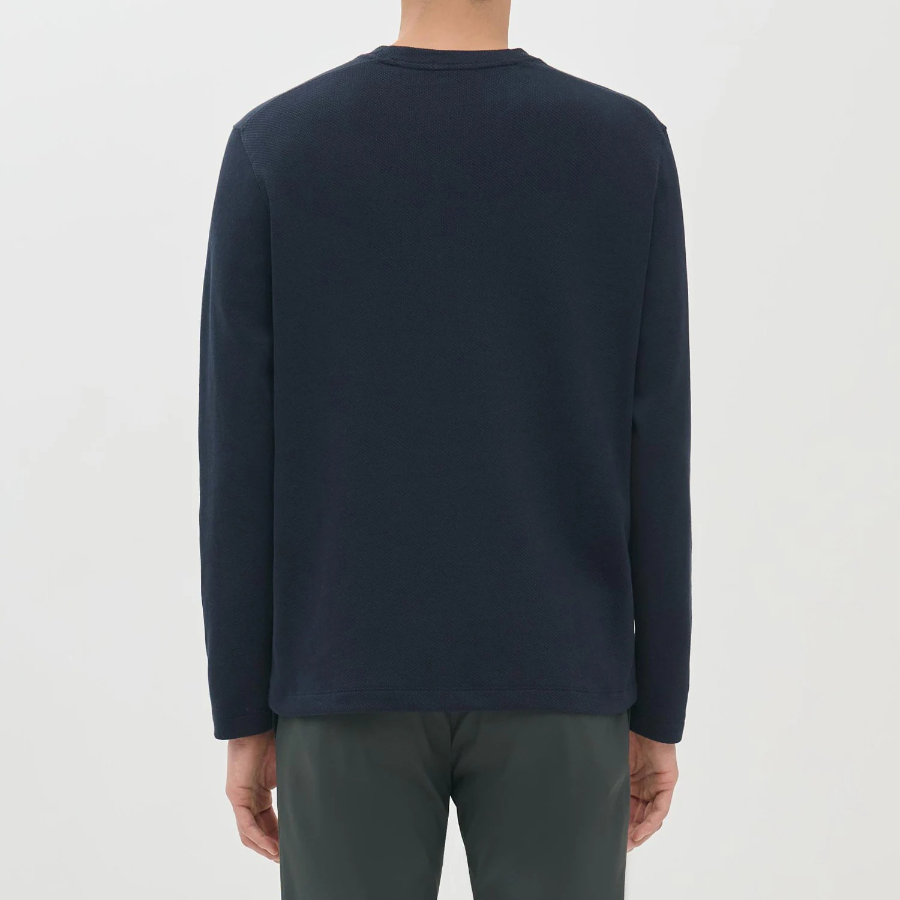 Theory Men Studio Jacquard Delroy Long Sleeve Tee — Baltic