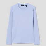 Theory Men Studio Jacquard Delroy Long Sleeve Tee - Sky Blue