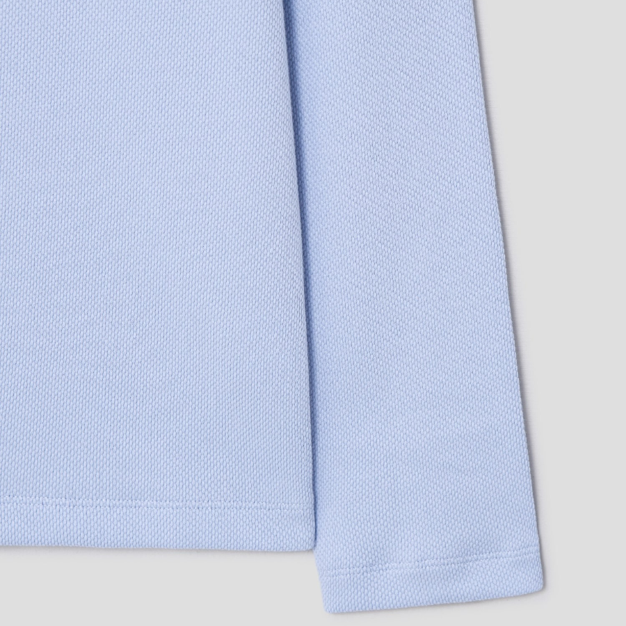 Theory Men Studio Jacquard Delroy Long Sleeve Tee - Sky Blue