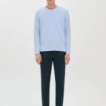 Theory Men Studio Jacquard Delroy Long Sleeve Tee - Sky Blue