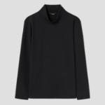 Theory Men Relay Jersey Ryder Long Sleeve Turtle Ne - Black