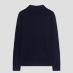 Theory Men Light Bilen Goris Polo Long Sleeve Sweat - Baltic