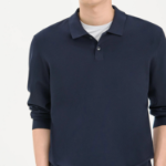 Theory Men Light Bilen Goris Polo Long Sleeve Sweat - Baltic