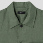 Theory Men Relaxed Linen Lt Short Sleeve Shirt - Orchard