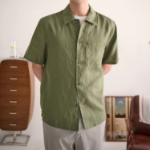 Theory Men Relaxed Linen Lt Short Sleeve Shirt - Orchard