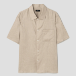 Theory Men Relaxed Linen Lt Short Sleeve Shirt - Chino