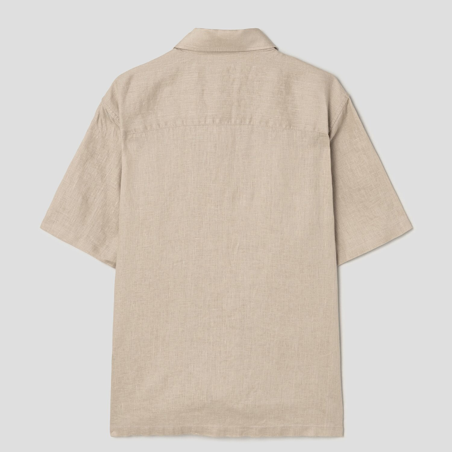 Theory Men Relaxed Linen Lt Short Sleeve Shirt - Chino