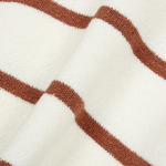 JAJU Stripe Collar Cardigan – Light Brown