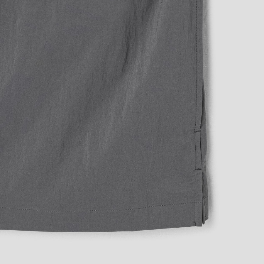 Theory Men Nylon Texture Cillian Short Sleeve Shirt - Carbon