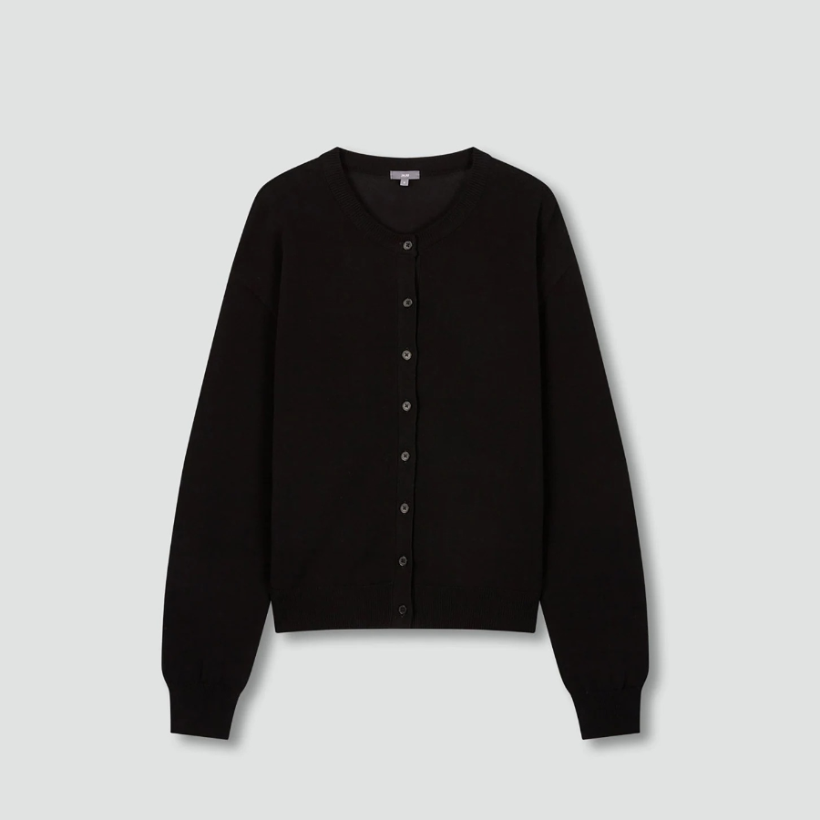 JAJU Washable Long Sleeve Cardigan – Black