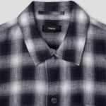 Theory Men Ombre Check Lt Shirt - Baltic Multi