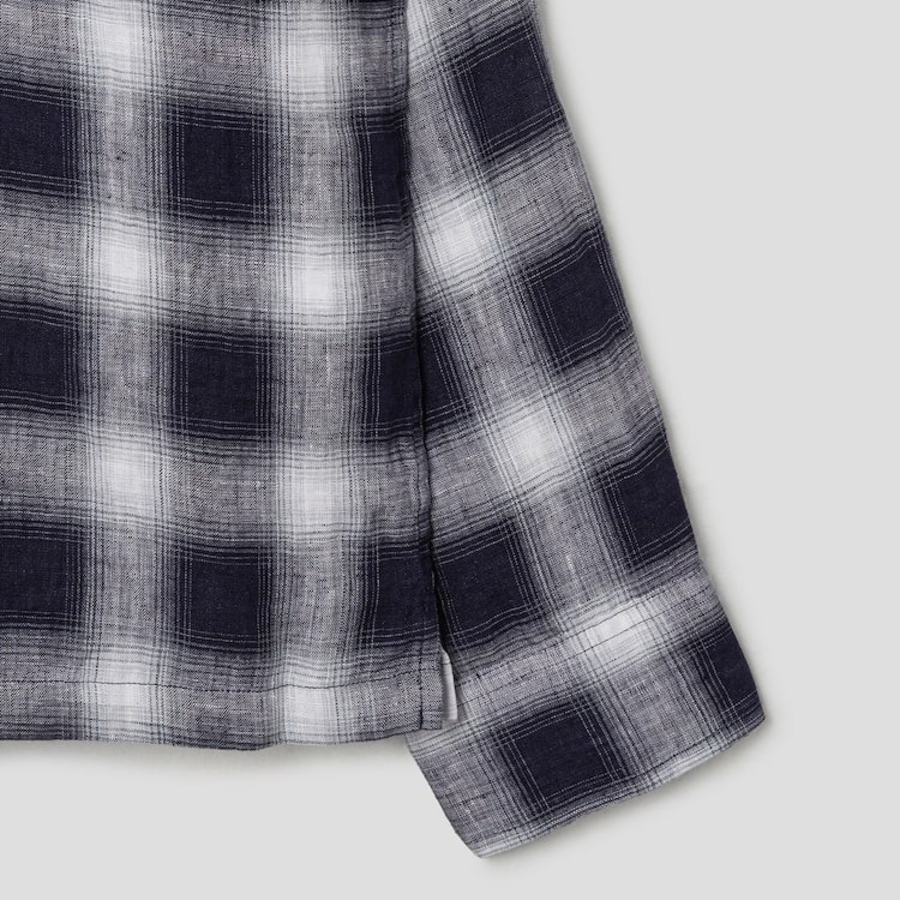 Theory Men Ombre Check Lt Shirt - Baltic Multi