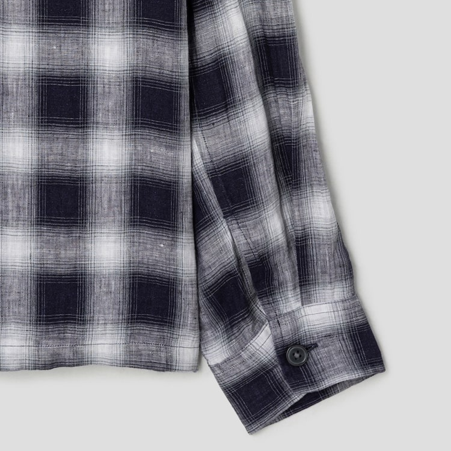 Theory Men Ombre Check Lt Shirt - Baltic Multi