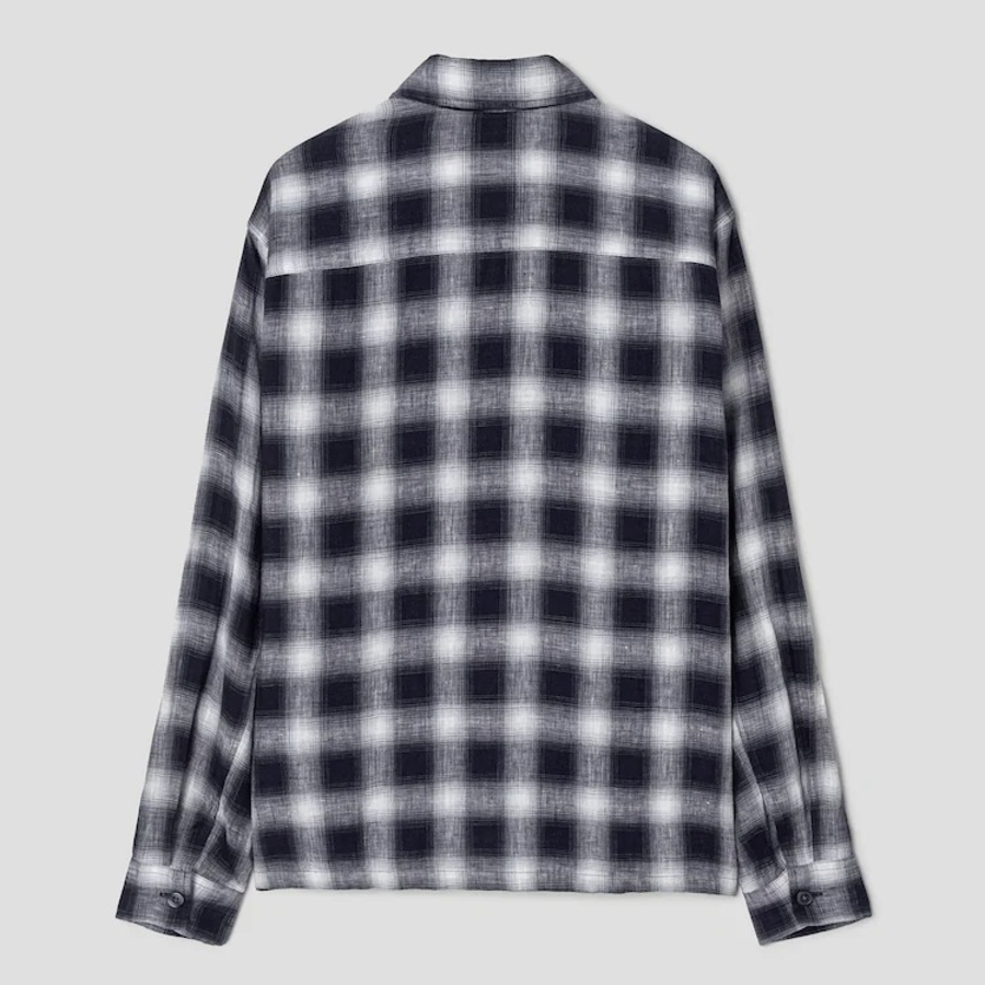 Theory Men Ombre Check Lt Shirt - Baltic Multi