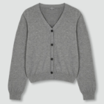 JAJU V-Neck Cardigan – Melange Grey