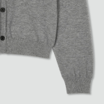 JAJU V-Neck Cardigan – Melange Grey