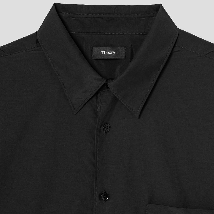 Theory Men Soft Lawn Noll Short Sleeve Shirt - Black