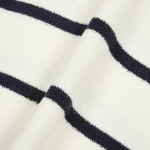 JAJU Stripe Collar Cardigan – Light Navy