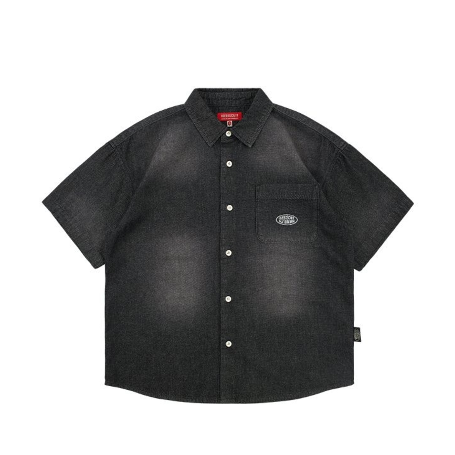 ICEBISCUIT Junior IB Boxy Fit Denim Short Sleeve Shirt_IB52SH513