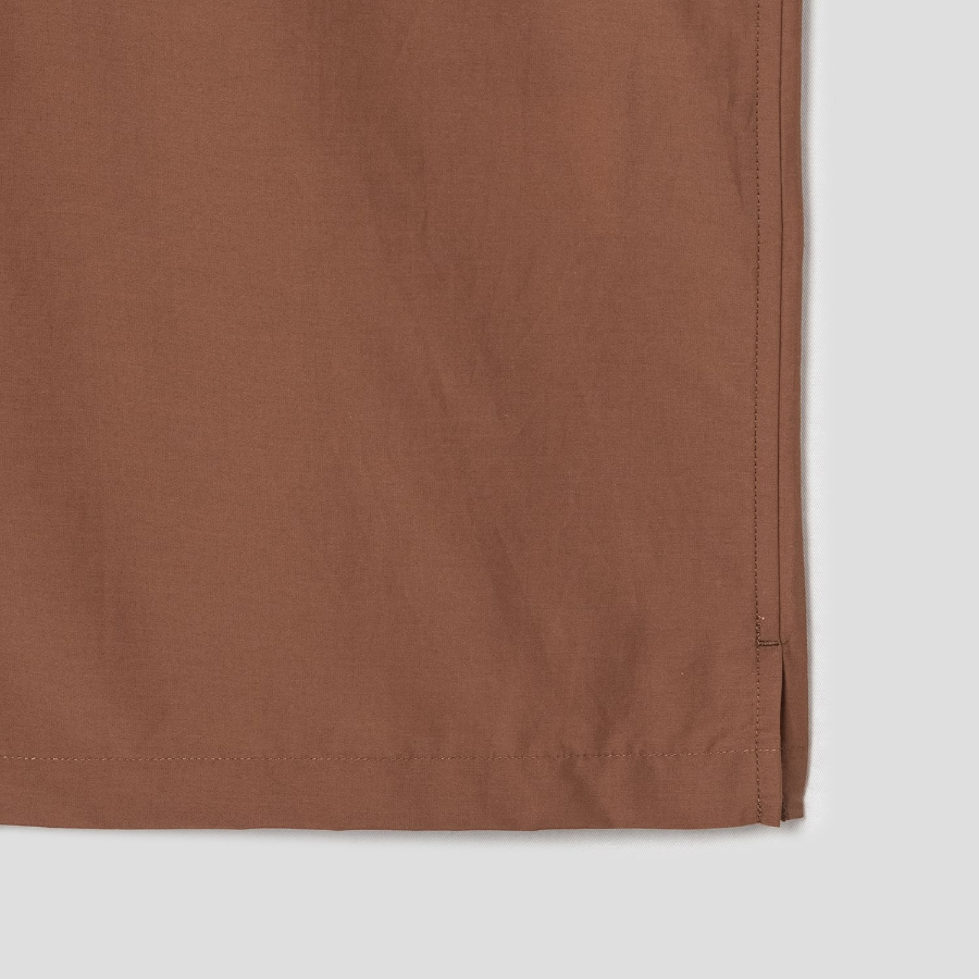 Theory Men Soft Lawn Noll Short Sleeve Shirt - Deep Tobacco