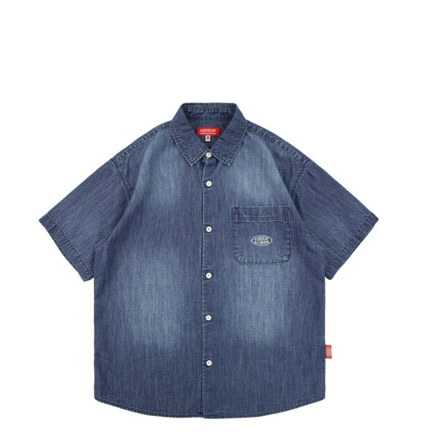 ICEBISCUIT Junior IB Boxy Fit Denim Short Sleeve Shirt_IB52SH513