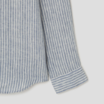 Theory Men Summer Stripe Irving Shirt - Dark Rainstorm/Eggshell