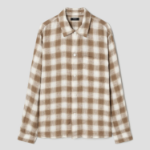 Theory Men Ombre Check Lt Shirt - Deep Tobacco Multi