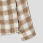 Theory Men Ombre Check Lt Shirt - Deep Tobacco Multi