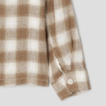 Theory Men Ombre Check Lt Shirt - Deep Tobacco Multi