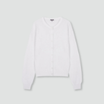 JAJU Washable Long Sleeve Cardigan – White