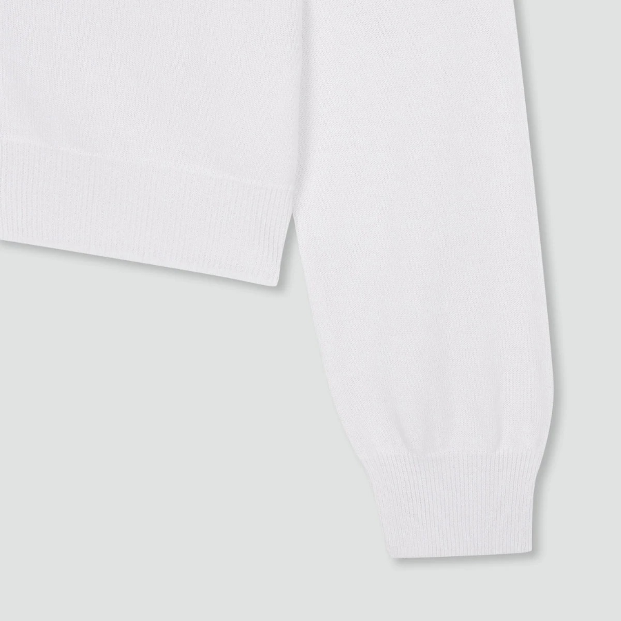 JAJU Washable Long Sleeve Cardigan – White