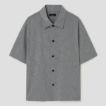 Theory Men Perform Suit Cillian Short Sleeve Shirt - Medium Grey Melange