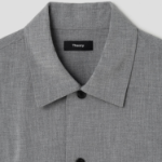 Theory Men Perform Suit Cillian Short Sleeve Shirt - Medium Grey Melange