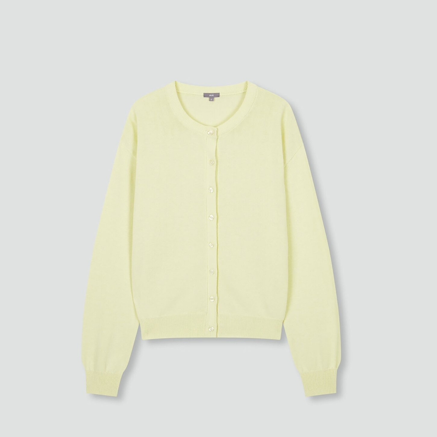 JAJU Washable Long Sleeve Cardigan – Yellow