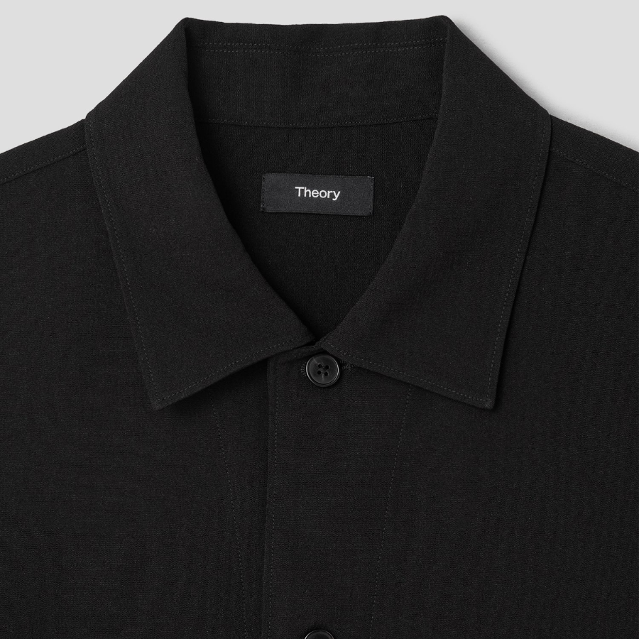 Theory Men Perform Suit Cillian Short Sleeve Shirt - Black