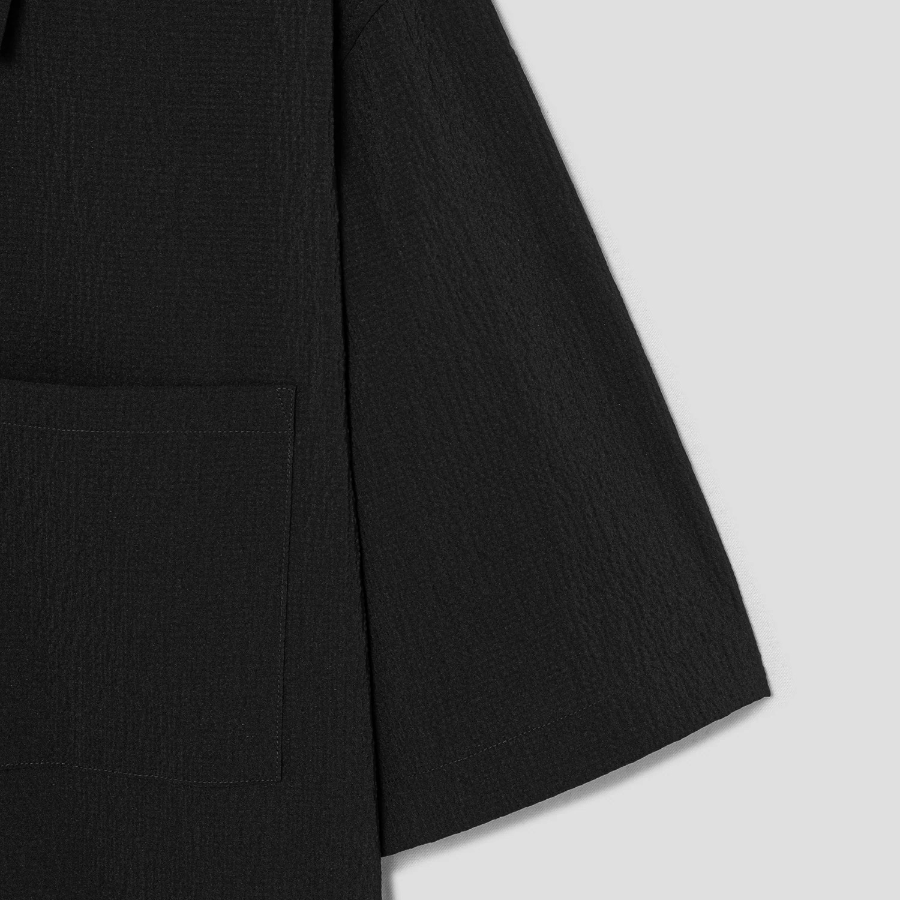 Theory Men Kelso Short Sleeve Overshirt - Black