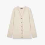 JAJU Soft V-Neck Half Cardigan – Beige