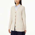 JAJU Soft V-Neck Half Cardigan – Beige