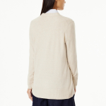 JAJU Soft V-Neck Half Cardigan – Beige